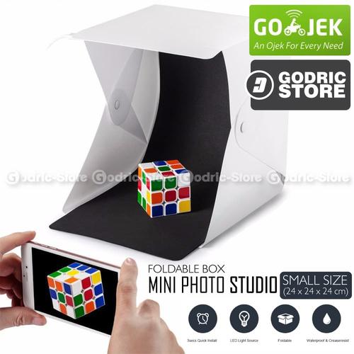 Gambar Mini Photo Studio Box Folding Kotak Tempat Foto Portable with LED dari G-Rex Jakarta Barat Tokopedia