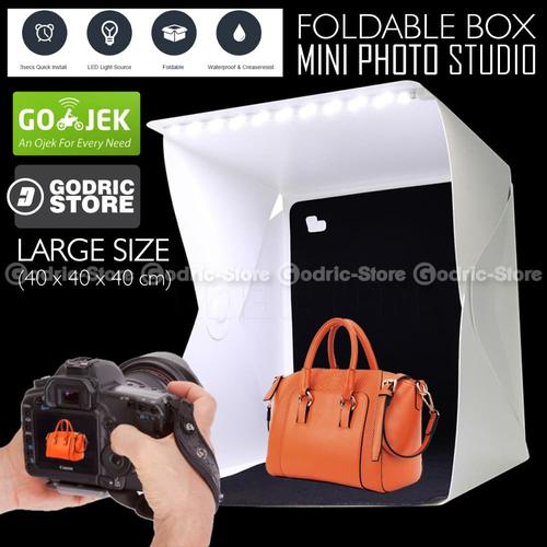 Gambar Large Photo Studio Box Folding Kotak Tempat Foto Portable with LED dari G-Rex Jakarta Barat Tokopedia