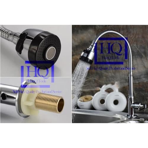 Foto Produk Kran Fleksibel FULL KUNINGAN Keran Angsa Cuci Piring Tancap Tanam dari HanQ Tools