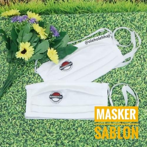 Foto Produk Masker Kain Sablon Anti Debu Putih Polos Perlengkapan Haji dan Umroh dari Nabawi Jakarta