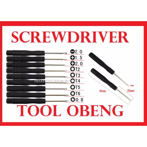 Foto Produk TOOL HANDPHONE SCREWDRIVER ALAT SERVIS OBENG T3 BLACK SMALL 907140 dari regenboog