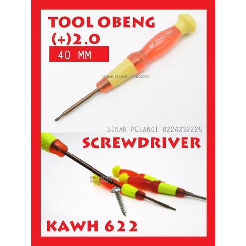 Foto Produk TOOL HANDPHONE SCREWDRIVER OBENG PLUS 2.0 40mm KAWH 622 907154 dari regenboog