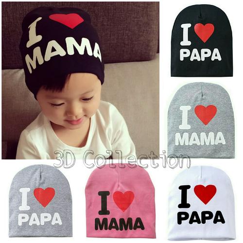 Papa Mama Beanie Hat For Kids 