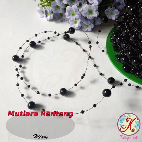 Foto Produk Mutiara Renteng Mati Besar Kecil Hitam per yard dari Kutique Craft
