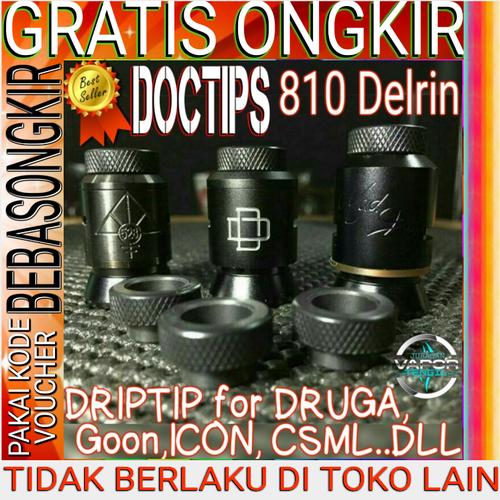Gambar Best Driptip Doctips Delrin Widebore Druga Goon 24 drip tip Doctip 810 dari Juragan Tengil undefined Tokopedia