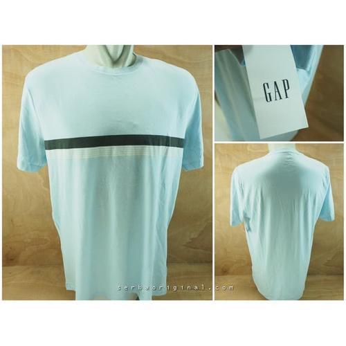 Foto Produk Kaos Gap Stipe Biru muda Original dari Serba Original