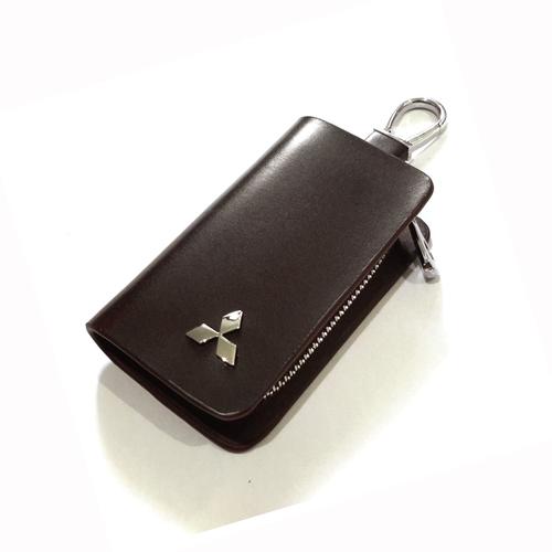 Foto Produk Dompet dan Gantungan Kunci Kulit Mobil Logo Mitsubishi/ Key Chain - Hitam dari Kolnik