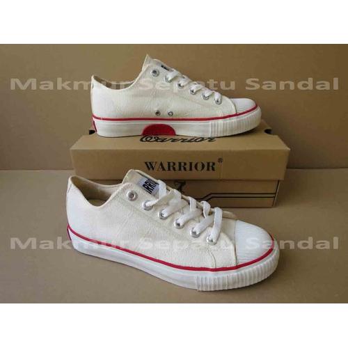 Foto Produk Sepatu Sekolah - Warrior Classic LC - Putih - 43 dari Makmur Sepatu Sandal