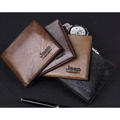 Foto Produk W02 Jeep Short Wallet / Dompet Pria - Brown dari EnnWen Online Store