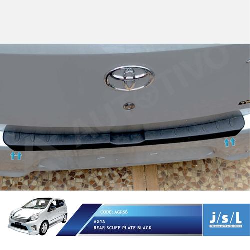 Foto Produk Sillplate Belakang Hitam JSL Mobil / Rear Scuff Plate Black Agya dari Autotivo
