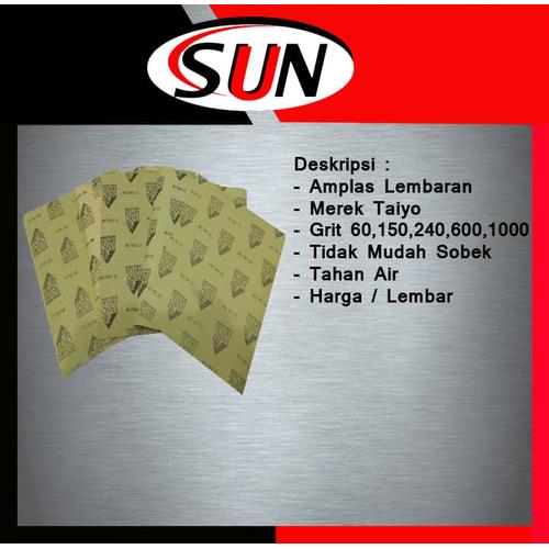 Foto Produk Amplas Taiyo Grit 60,50,150,240,600,1000 Lembaran dari Sun Hardware