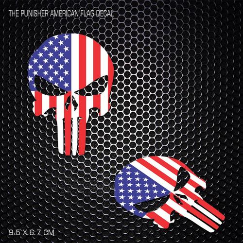 Foto Produk Sticker The Punisher American Flag untuk helm motor KYT INK ARAI CBR dari Fuel