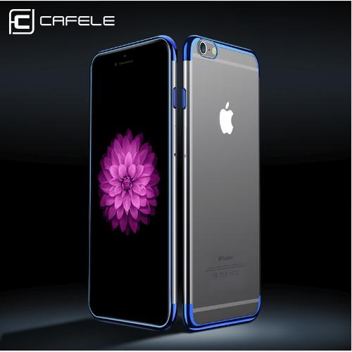 Foto Produk CAFELE iPhone 6 6s 6s Plus Case - Luxury Fashion Transparent TPU - Hitam, iPhone 6 dari Cafele Official Store