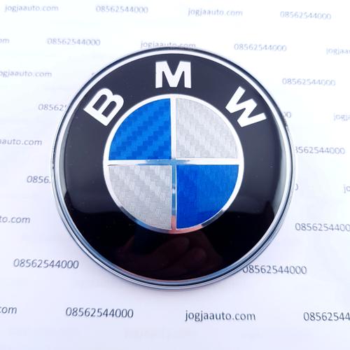 Gambar Emblem BMW Biru Putih Carbon 82mm Untuk kap Mesin atau Bagasi dari jogjaauto Kab. Sleman Tokopedia