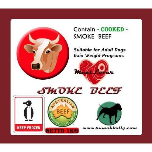 Foto Produk DOG FOOD/CAT FOOD/RAW FOOD/MEATLOVER SMOKE BEEF/MAKANAN ANJING-KUCING dari RumahBully