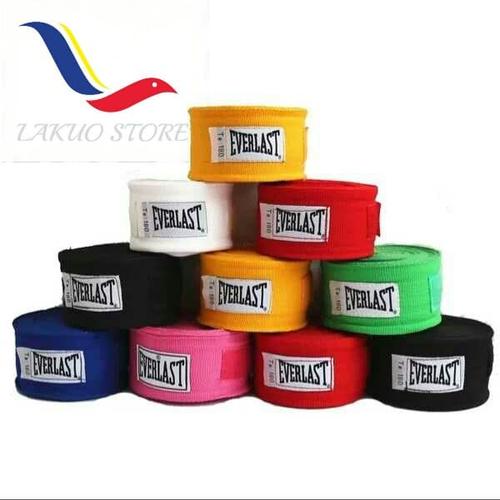Foto Produk HAND WRAPS MUAY THAI EVERLAST 5 METER / HAND WRAP - Hitam dari LAKUO STORE 1