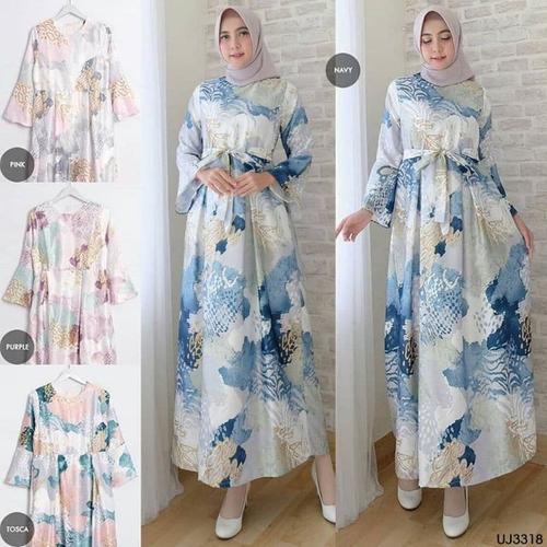 Foto Produk Gamis Ikat Wava UJ3318 dari ZulfaButiq03