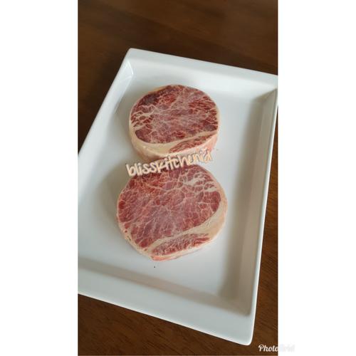 Foto Produk Daging Sapi Kazoku Ribeye Meltique / Meltik Wagyu Beef Steak 200gr dari Bliss Kitchen