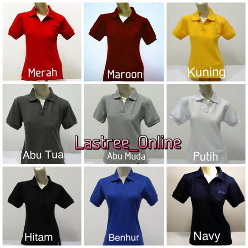 Foto Produk KAOS POLO SHIRT CEWEK KERAH V TANPA KANCING POLOSHIRT WANITA KRAH V dari Lastree_online