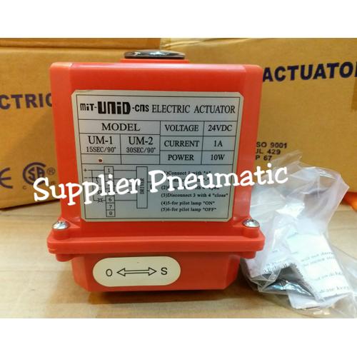 Jual UNID Electric Actuator UM1 DC24V Open/Close Time 15Second 1A 10W