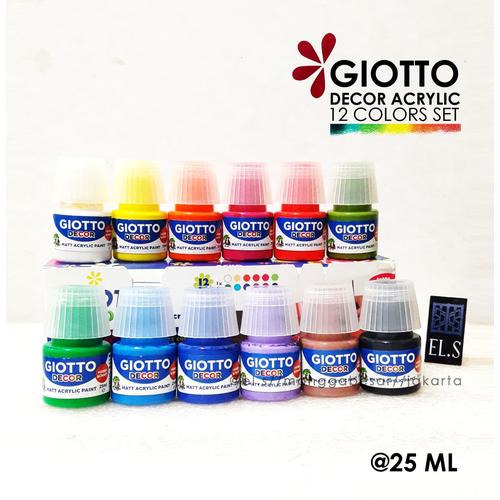 Foto Produk Giotto Decor Acrylic Set 12 Warna 25 ml - Cat Acrylic dari eLs_shop