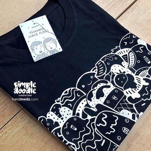 Jual ICE CREAM BLACK ( DOODLE T-SHIRT 