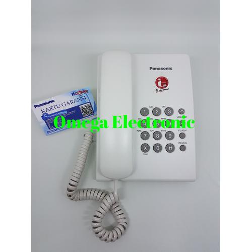 Foto Produk RESMI Panasonic KX-TS505 - Telepon Kantor Rumah Gantung Kabel - Putih dari Omega Electronic