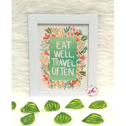 Foto Produk Poster / Pajangan / Wall Decor Shabby: Eat Well, Travel Often dari ai_decor