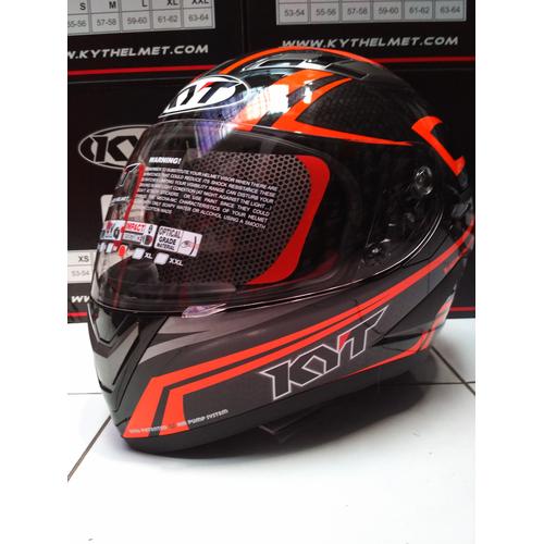 KYT VENDETTA 2 CARBON BLACK RED FLUO 