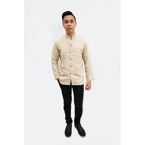 Foto Produk Jfashion Baju Koko Pria tangan panjang - Yusuf - Beige, M dari j--fashion