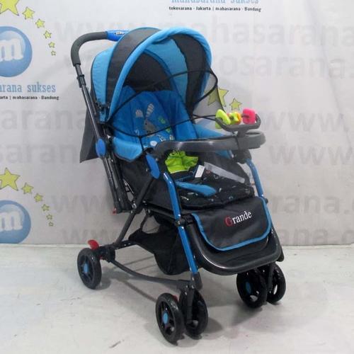 Foto Produk Pliko PK268 Grande 2in1 Baby Stroller Kereta Dorong Bayi & Ayunan Blue dari Mahasarana Sukses