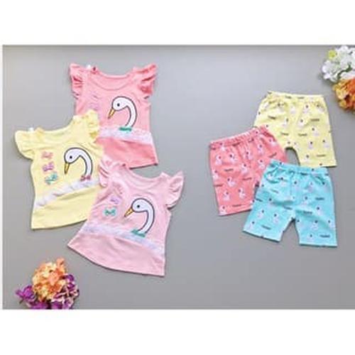 Foto Produk PROMO dari Lovechildren SWAN RIBBON CUTE baju setelan celana dari lovechildren