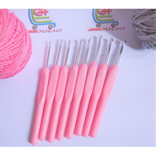Foto Produk Hakpen / Alat Rajut / Hookpen / Jarum Rajut / Crochet set 8 pcs soft dari RT 04 Shop