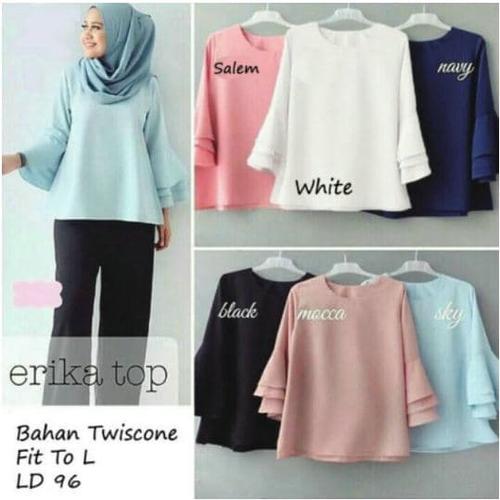 Foto Produk Terompet Blouse for Hijab Fashion - Putih dari LookaLooki Shop