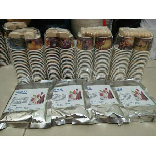 Foto Produk paket 4 bubuk +4 cup ice cream/paket ice cream dari izzishope