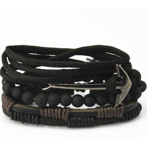 Foto Produk Gelang kulit pria wanita 1 set isi 4 gelang 009 dari Tuton's Store