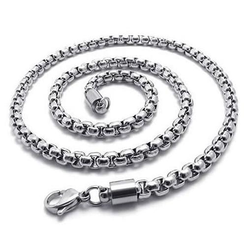 Foto Produk Kalung Titanium Stainless Steel Kotak Silver dari Central Grosir Gemstone