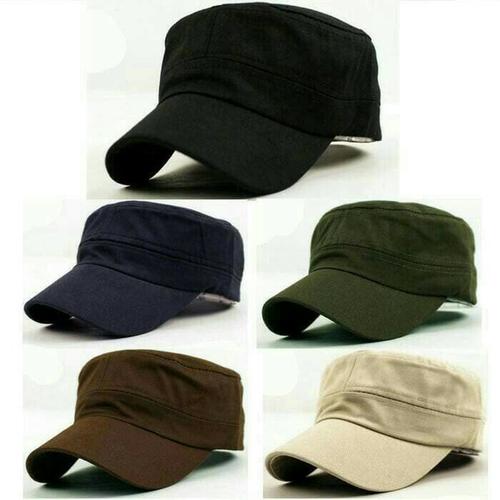 Foto Produk topi komando polos loreng camo plain vintage army military cadet style - coklat muda dari importir jersey