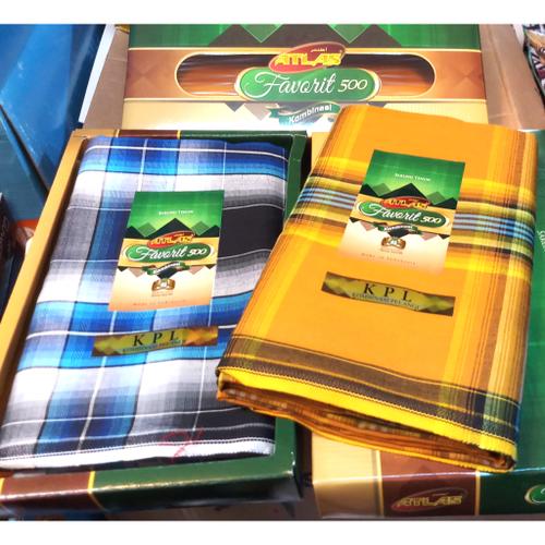 Foto Produk (GROSIR) Sarung Tenun ATLAS FAVORIT 500 Halus Murah (Polos/Kombinasi) dari Jaya Makmur Leo