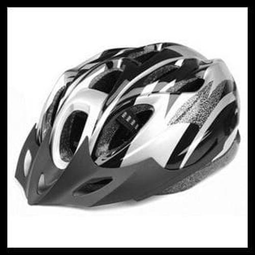 Foto Produk TERLARIS!! HELM SEPEDA EPS FOAM PVC - X31 - BLACK/SILVER dari Rebellion Storee