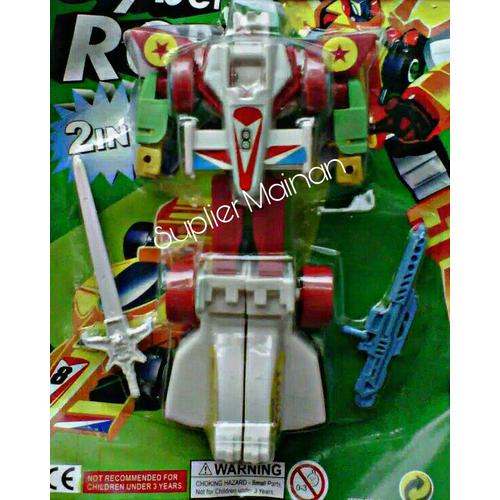 Gambar Mainan Robot Cyber 2 in 1 (Robot menjadi Mobil formula) dari Suplier Mainan undefined Tokopedia
