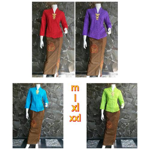 Foto Produk kebaya batik RnB iswara murah ukuran - xxl - Hijau, M dari Simi Fasion Shop