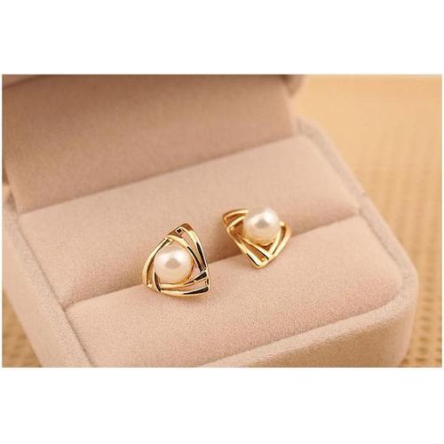 Foto Produk anting mutiara korea pearl earrings korean fashion earring jan117 - gold dari Oila