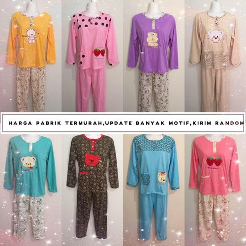 Foto Produk Baju Tidur Kaos bordir/Baby doll/Piyama/Stelan Dewasa PP dari LOVE THE WORLD