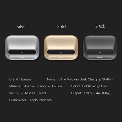 Foto Produk Baseus Little Volcano Desk Charging Station untuk Iphone atau Apple - Hitam dari Cute Agassi