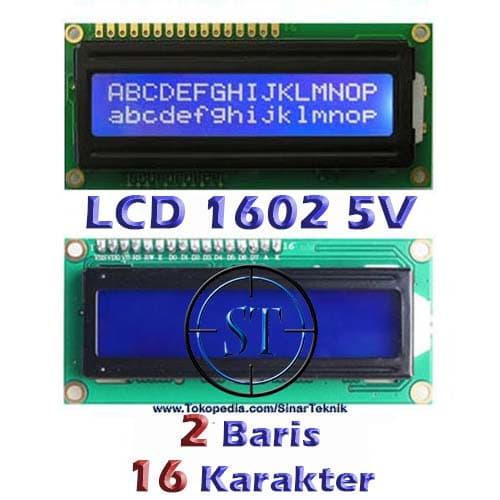 Foto Produk LCD Display 1602 Background Blue Biru Tulisan Putih 16x2 Karakter dari SinarTeknik