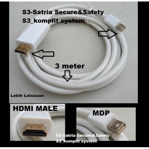 Jual Kabel 3 m Mini displayport to HDMI 