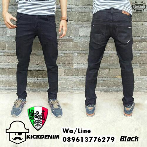 Jual celana jeans pria slimfit kick 