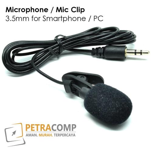 Foto Produk Microphone / Mic Clip 3.5mm for Smartphone / PC - Hitam dari Petra Computer