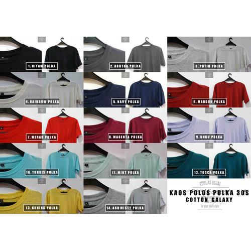 Foto Produk KAOS POLOS POLKA BANDUNG SIZE S M L dari Coolcasual